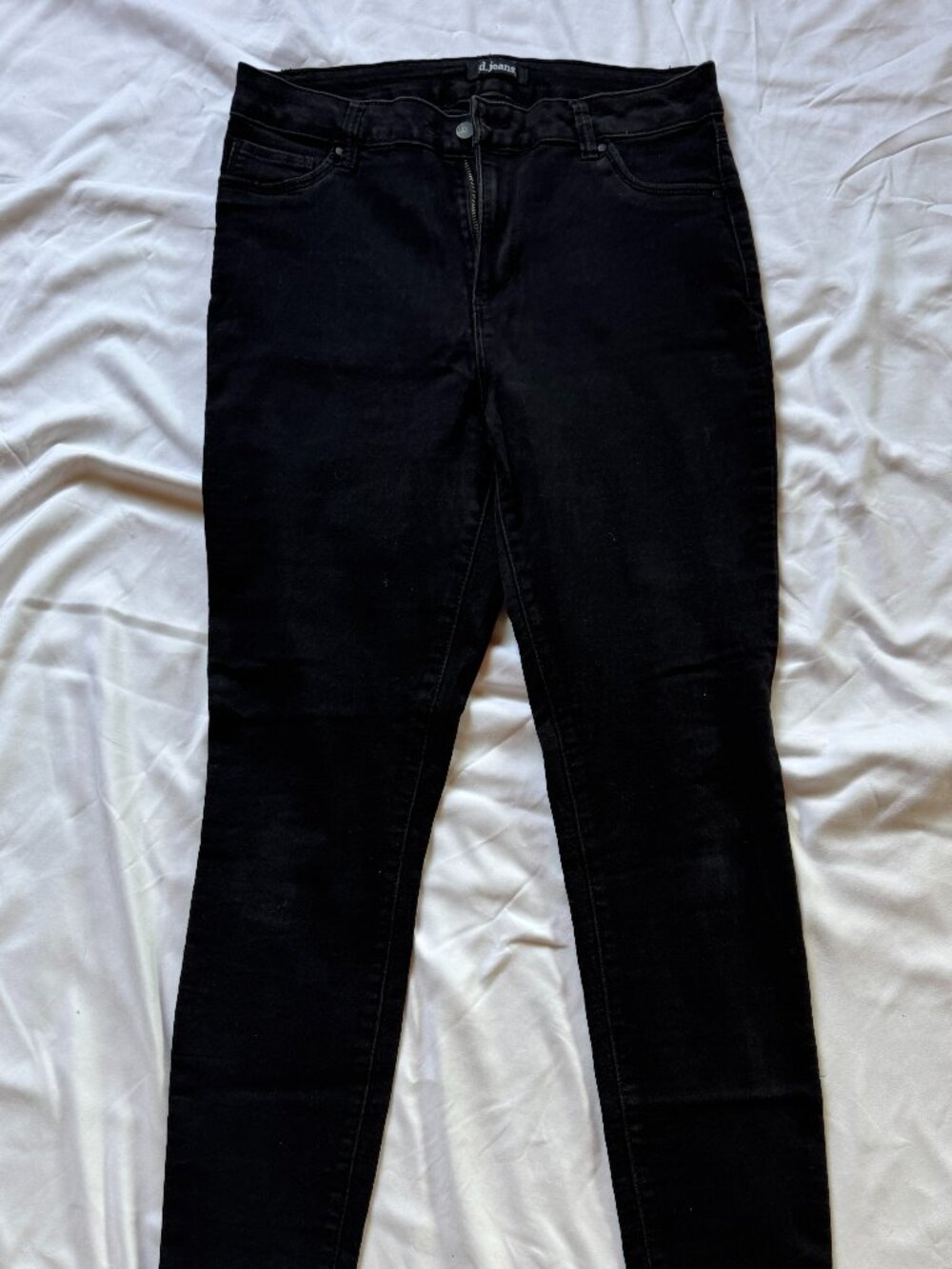 d. jeans Black Skinny Jeans Womens Size 12 Stretch Denim Mid Rise